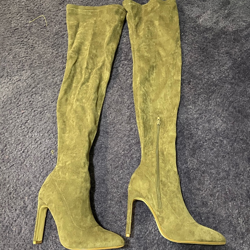 Taupe OTK boots
